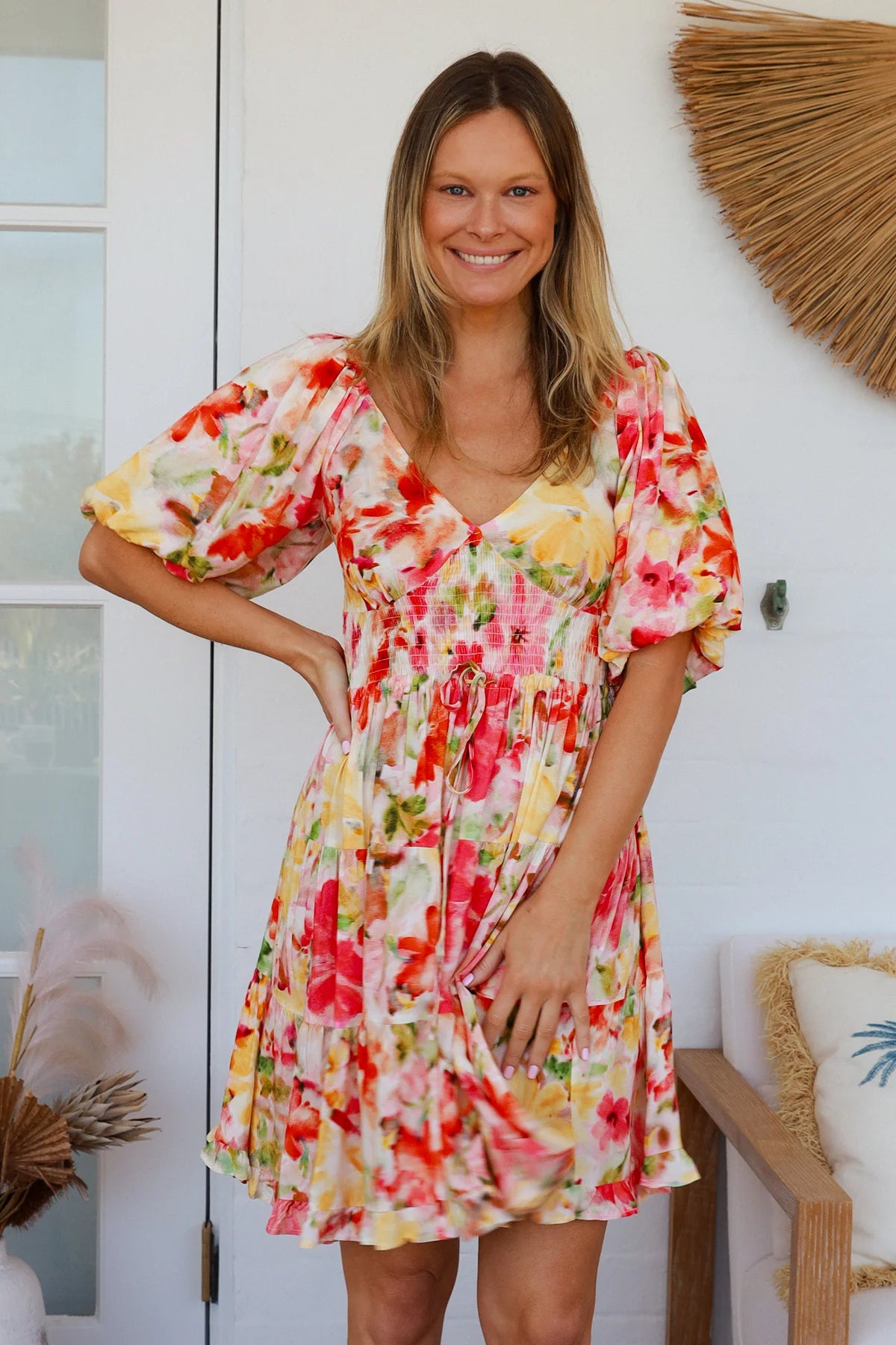 Nellie Mini Dress – Blissful Pink