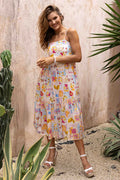 ELLIE MIDI DRESS - COCO VACAY BLUSH