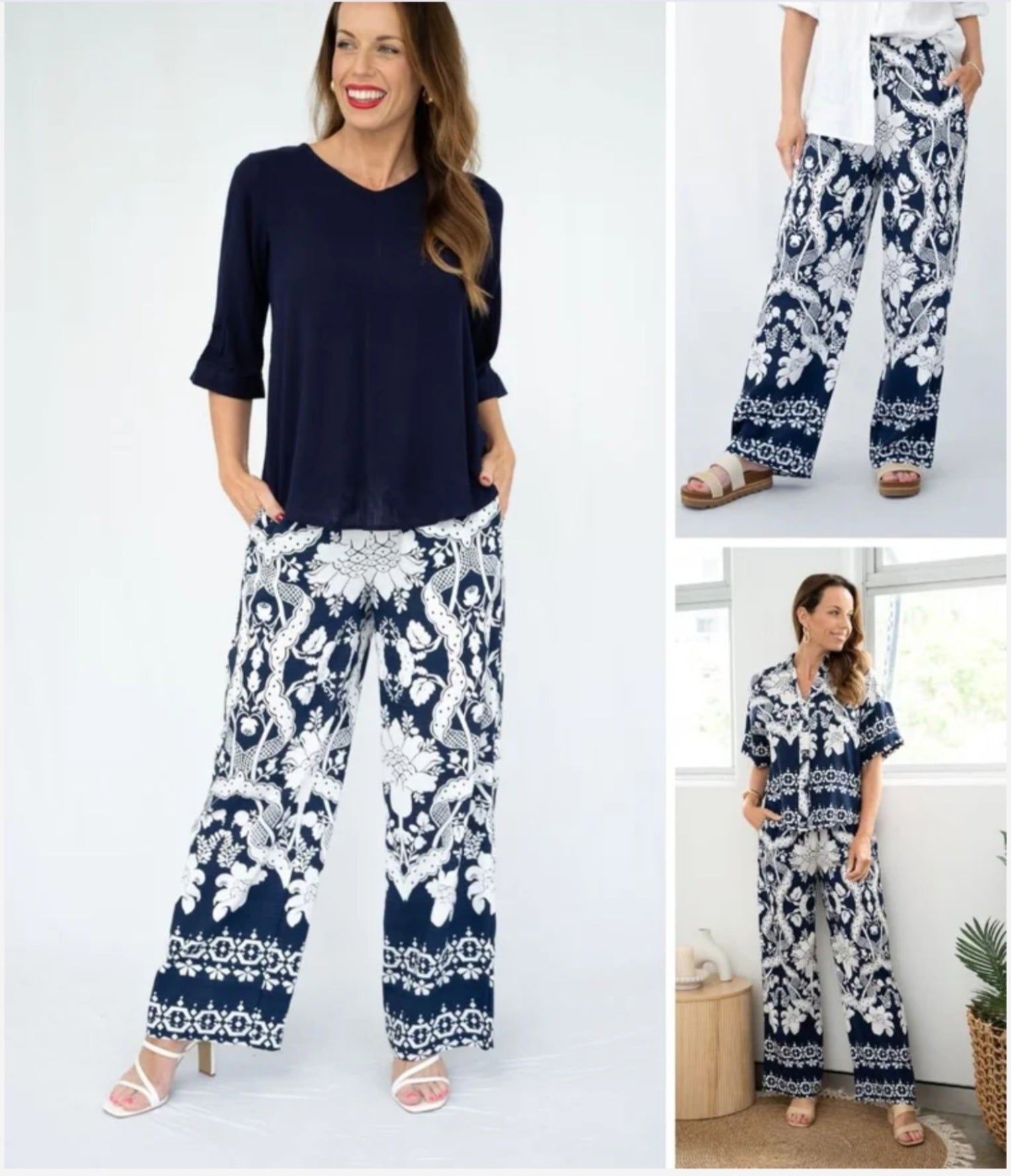 BLUE AND WHITE PANT