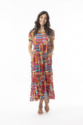 Peru Dress Midi Layers Square Neckline