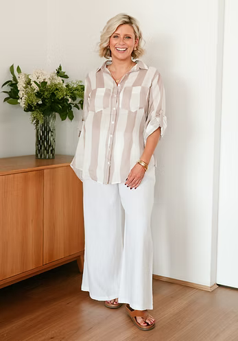 Natural Striped - Linen Shirt