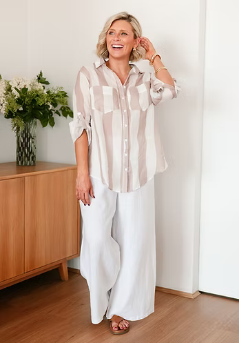 Natural Striped - Linen Shirt