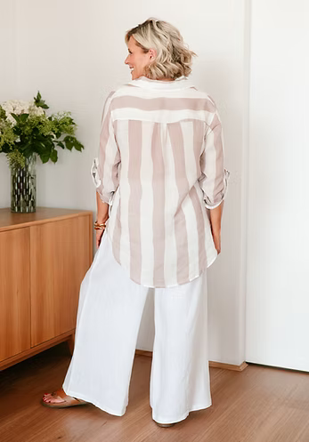 Natural Striped - Linen Shirt