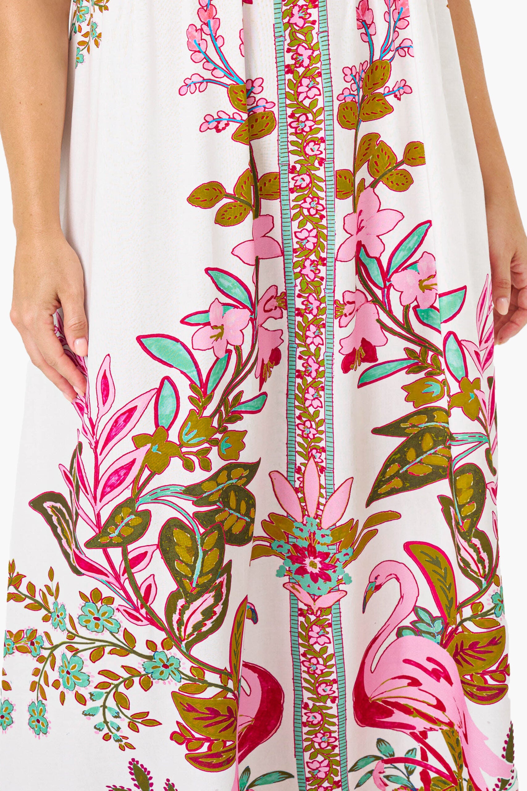FLAMINGO STRAP DRESS FLAMINGO PRINT