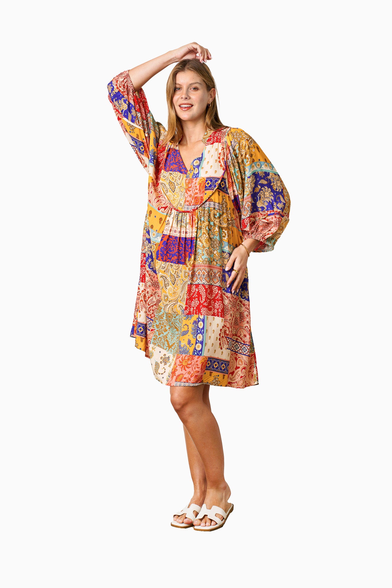 ANISHA DRESS MULTI PRINT