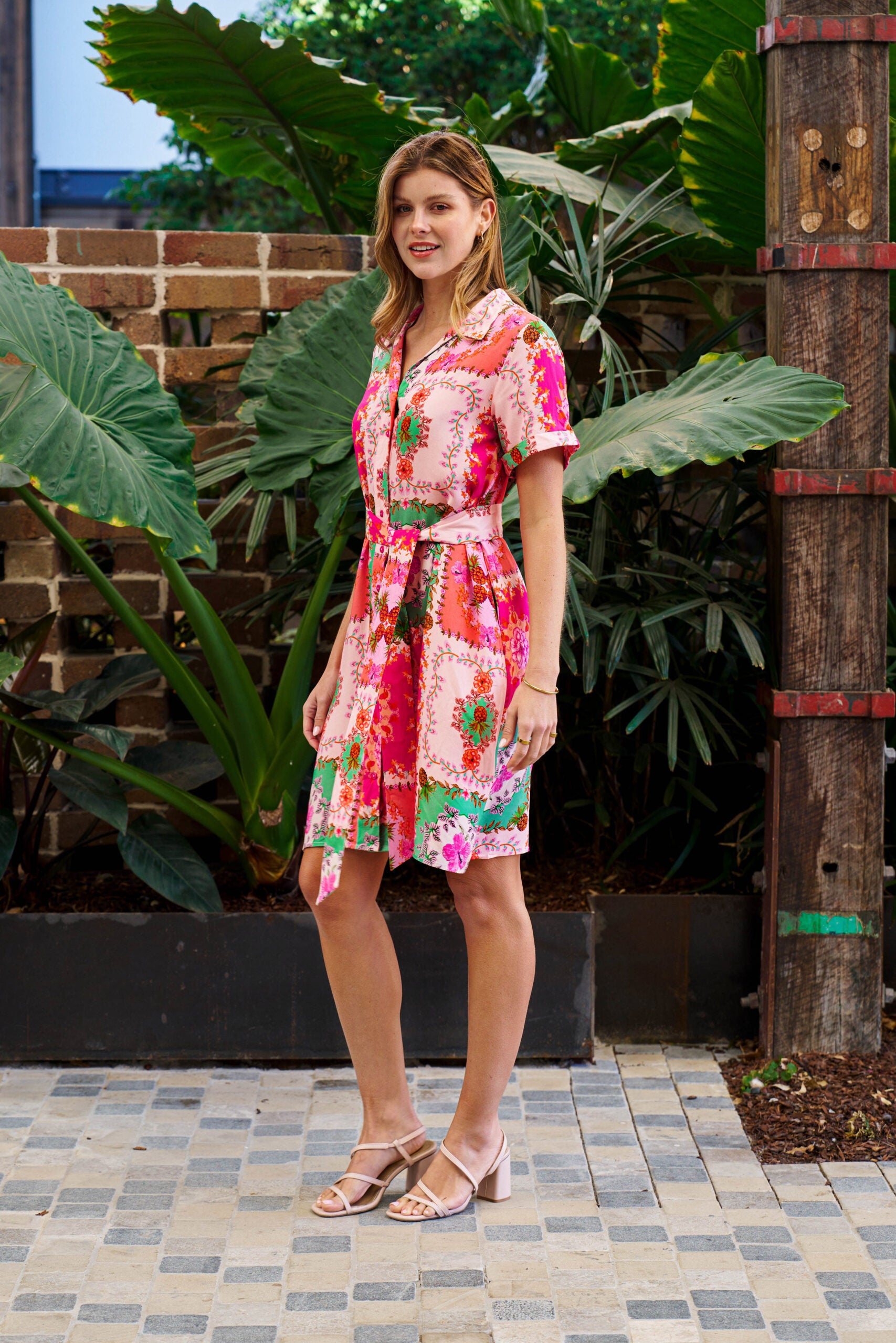 SANDOVAL DRESS PINK PRINT
