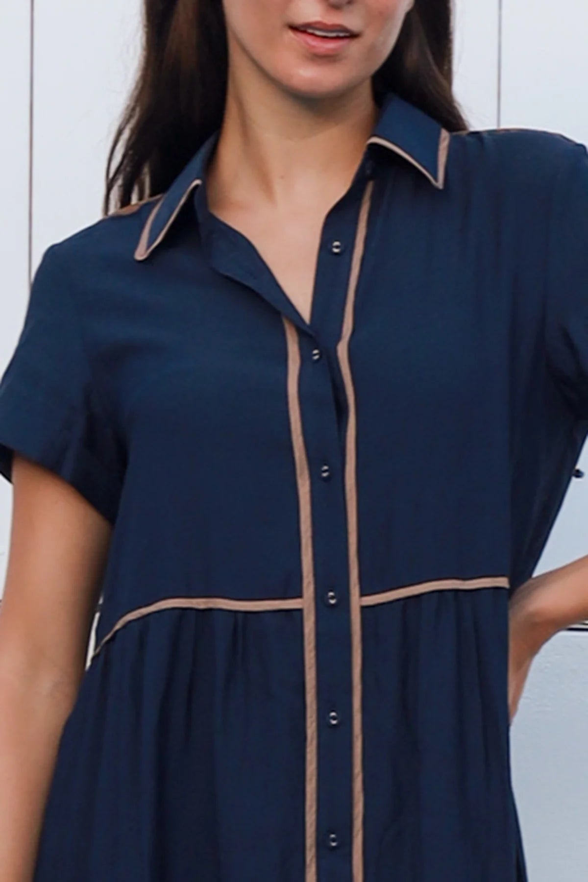 Alina Navy Midi dress