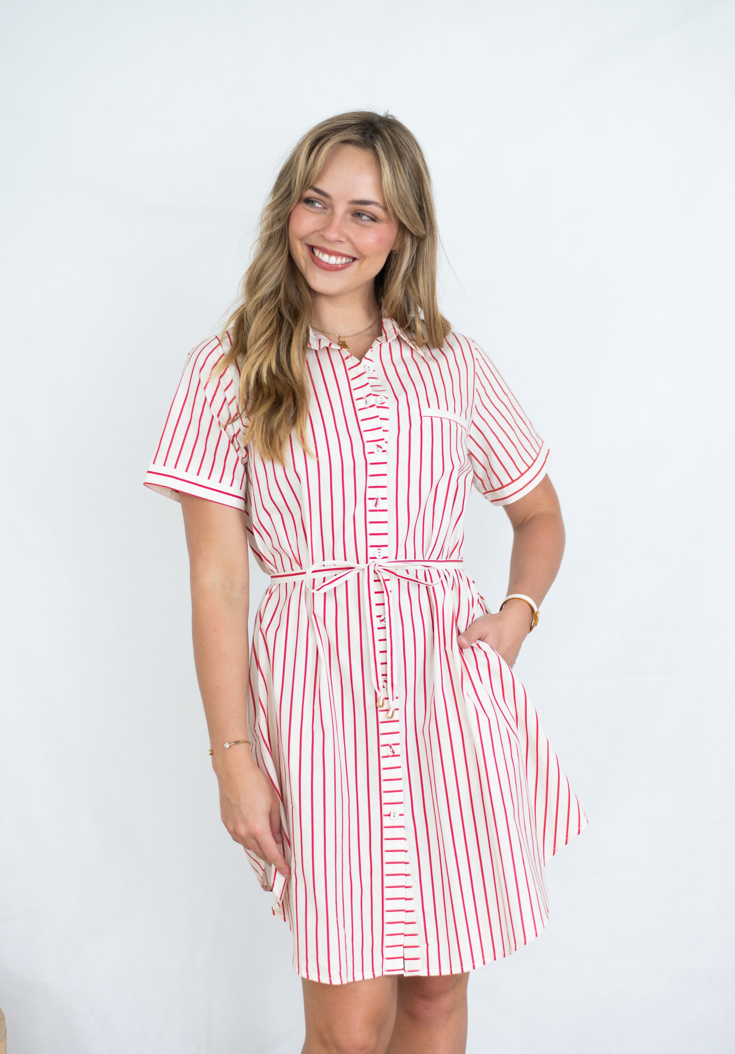 strapless open back dress Caroline Shirt Dress