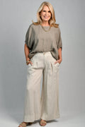 CAMILLA LINEN PANT - NATURAL