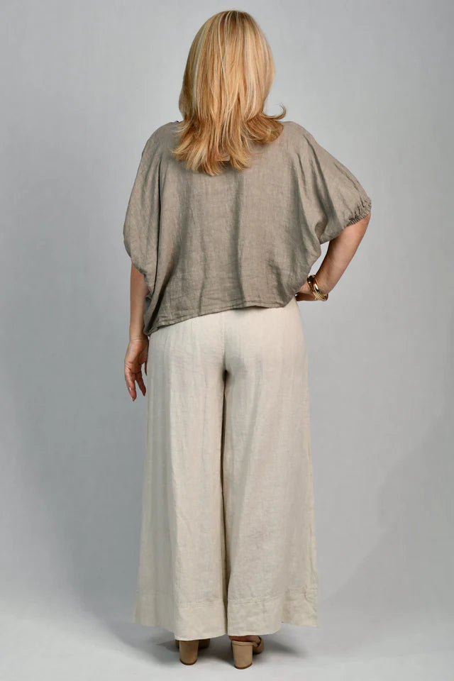 CAMILLA LINEN PANT - NATURAL