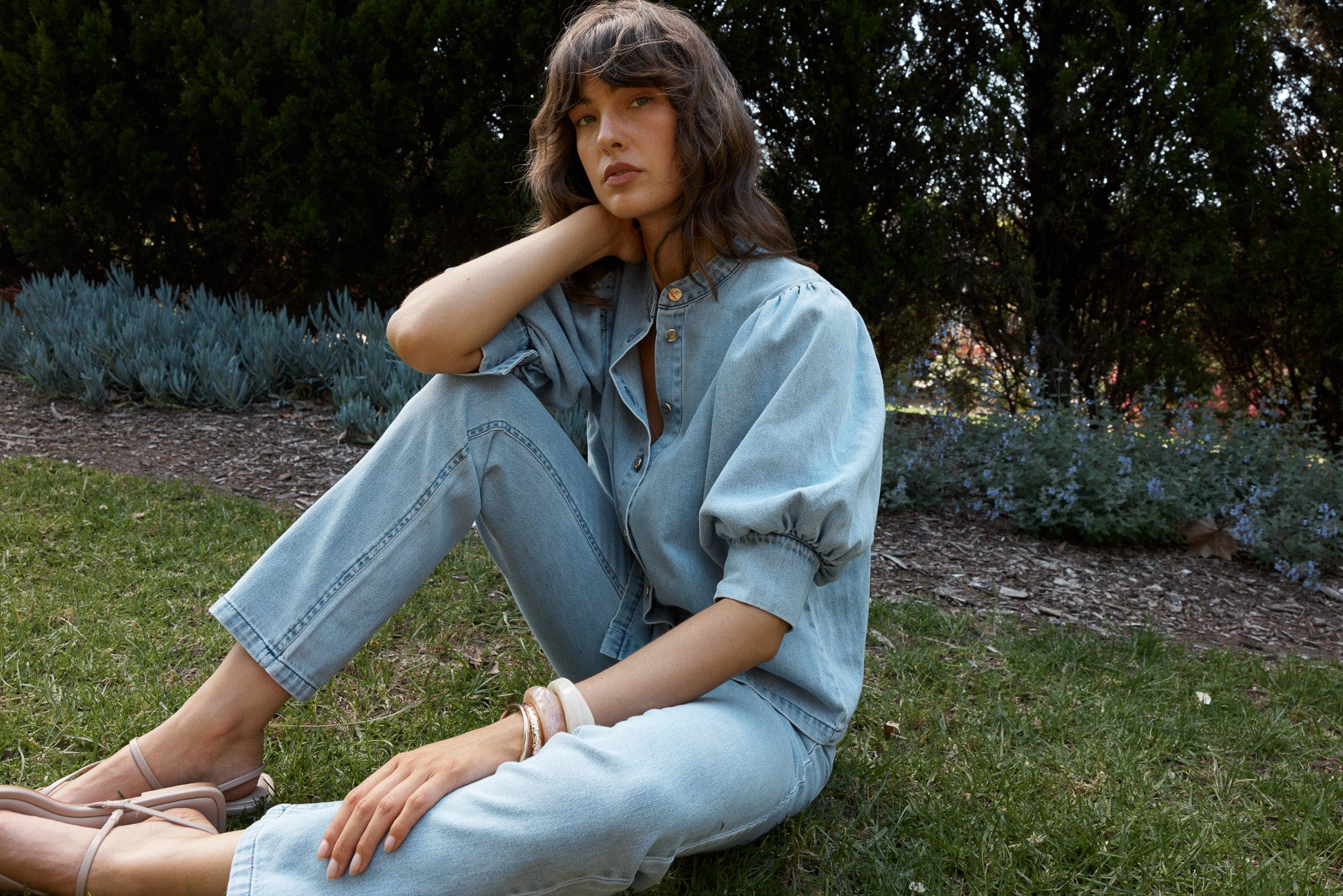 Lila Denim Balloon Shirt