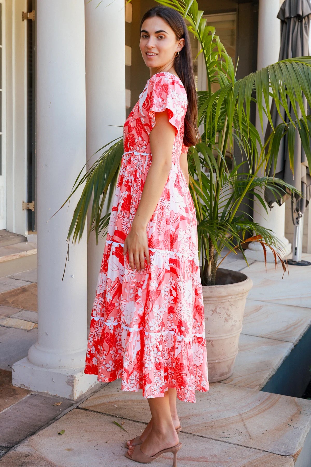 Colleton Dress Roary Coral