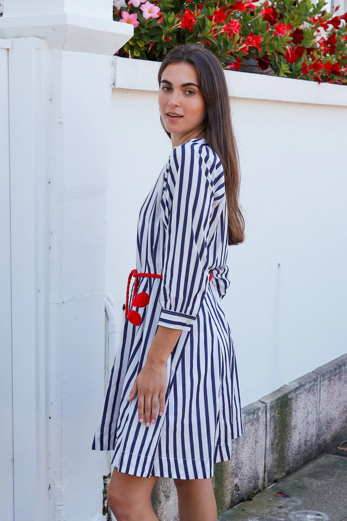 Nelson Dress Blue White Stripe