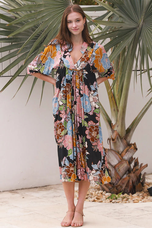 Anya V-Neck Midi Dress
