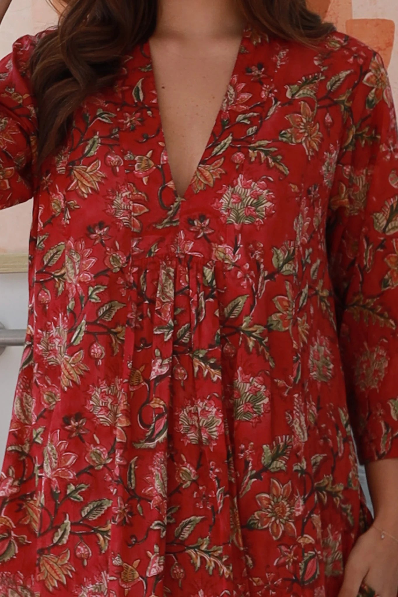 SANDY DRESS - BURGUNDY