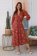 SANDY DRESS - BURGUNDY