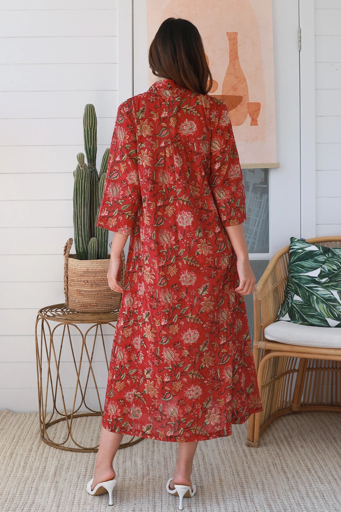 SANDY DRESS - BURGUNDY