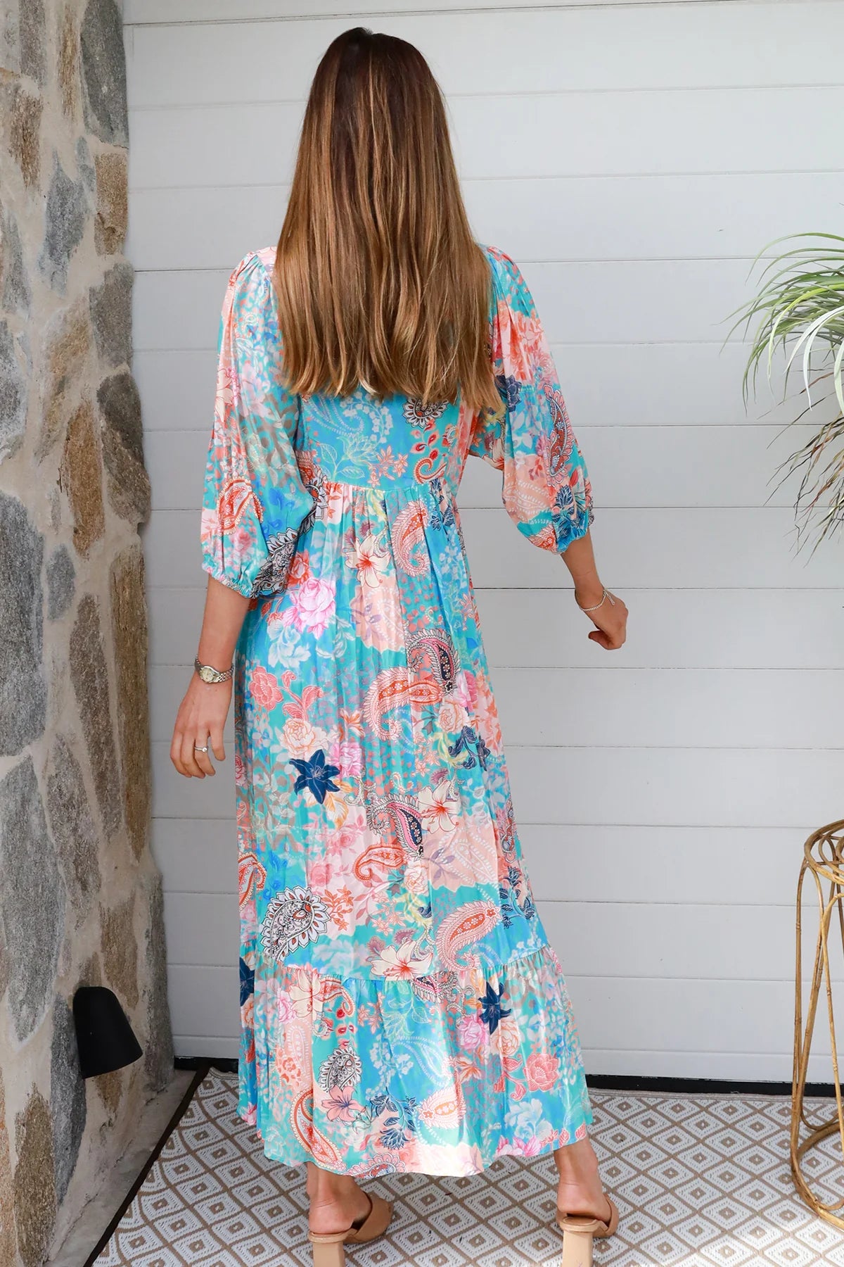 Jaylani Blue Midi Dress