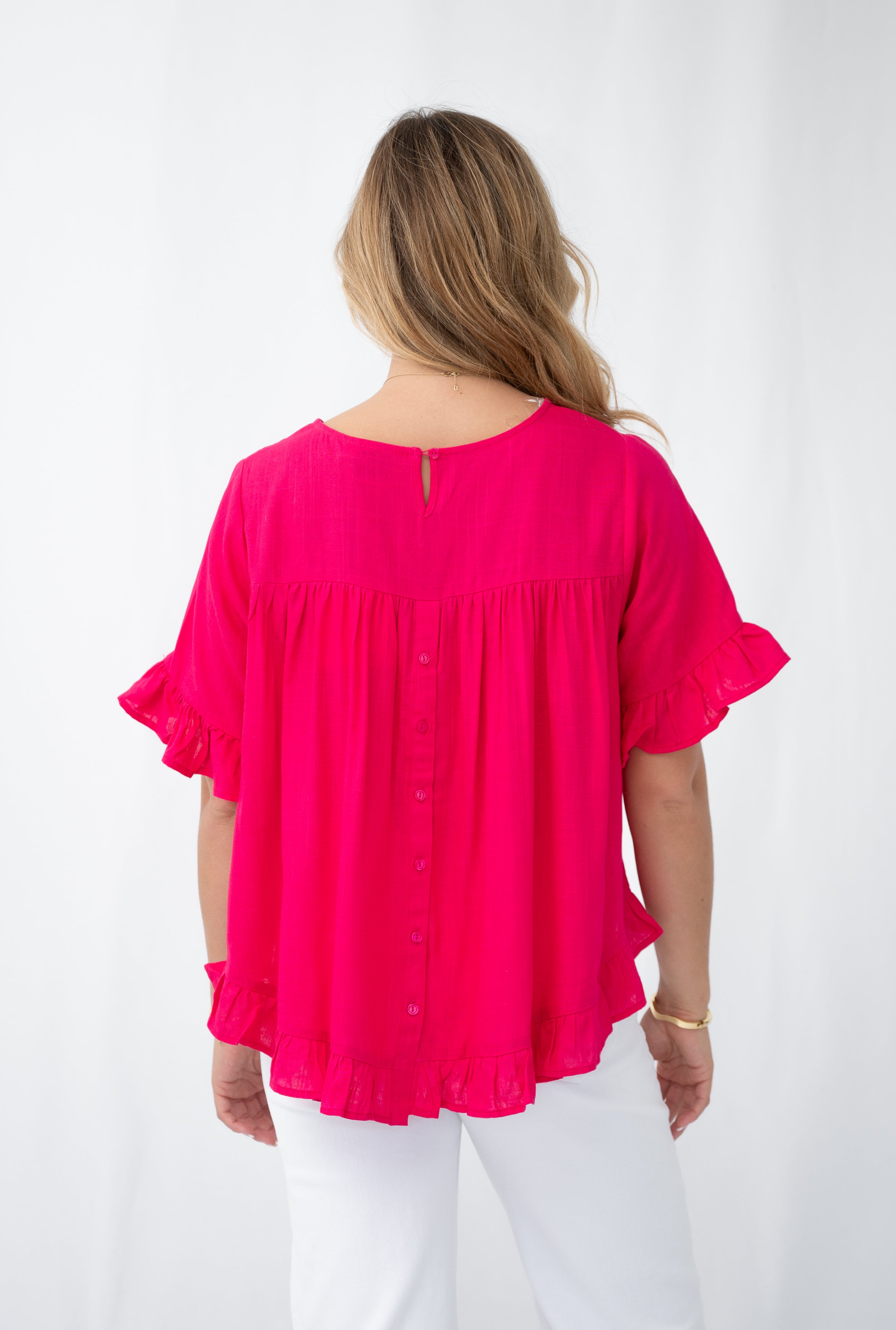 Brie Top Hot Pink