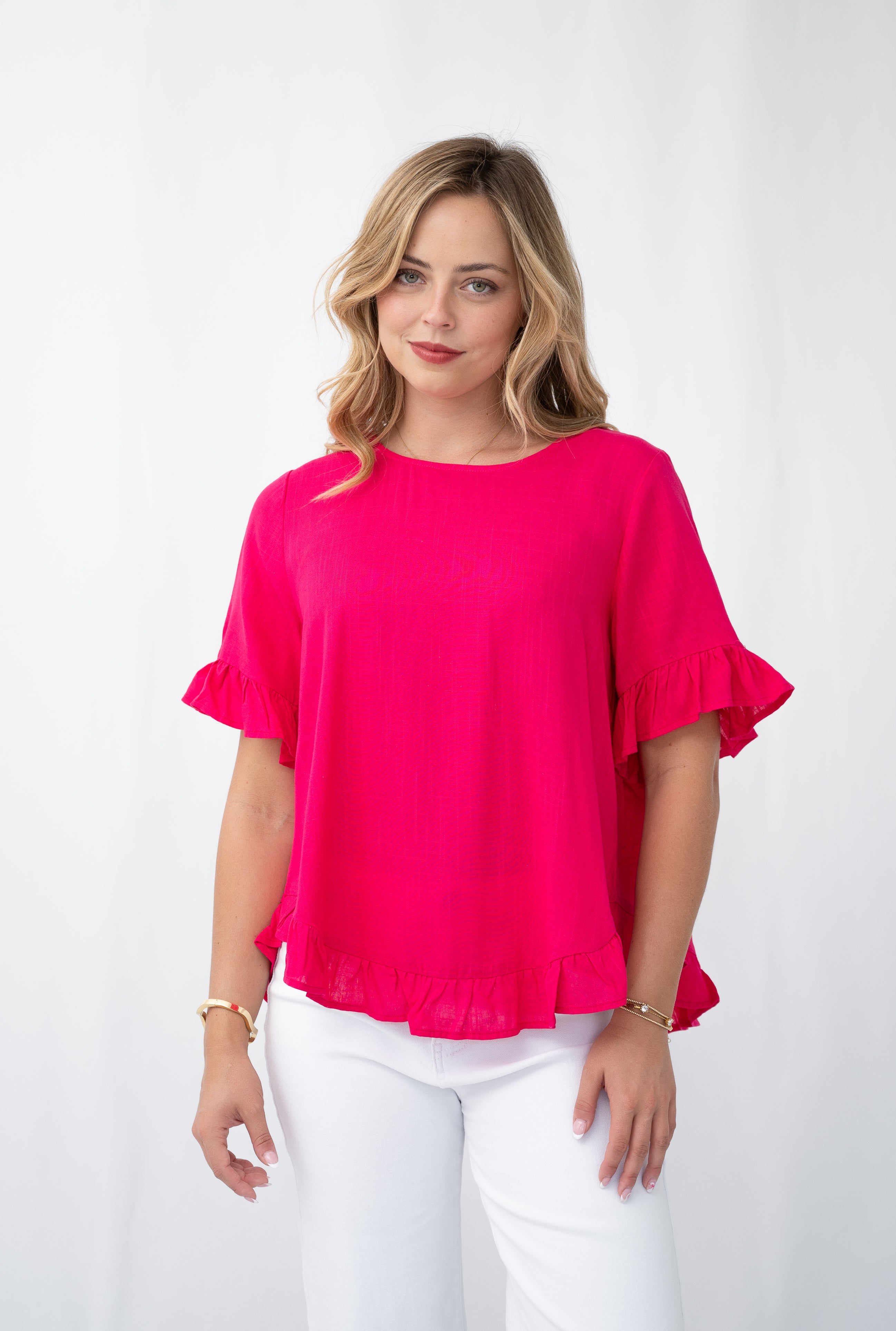 Brie Top Hot Pink