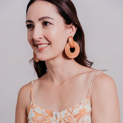 Timber Earrings Circle