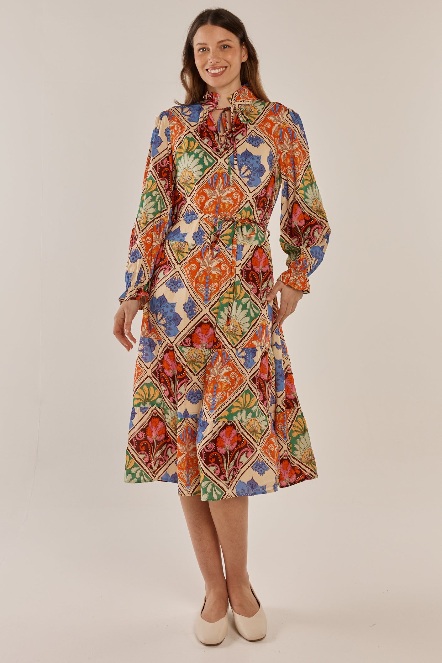 Villa Floral Midi Dress