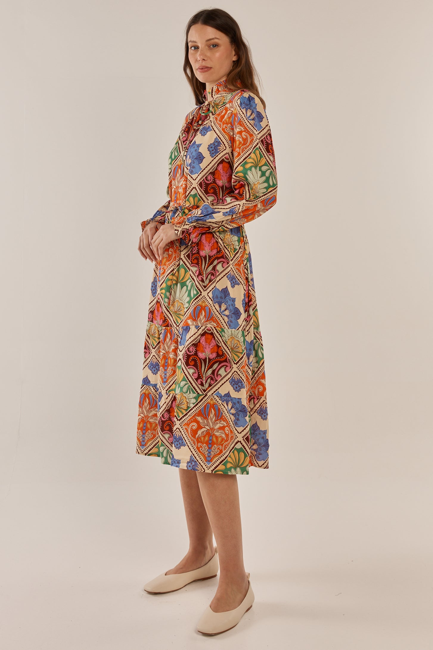Villa Floral Midi Dress