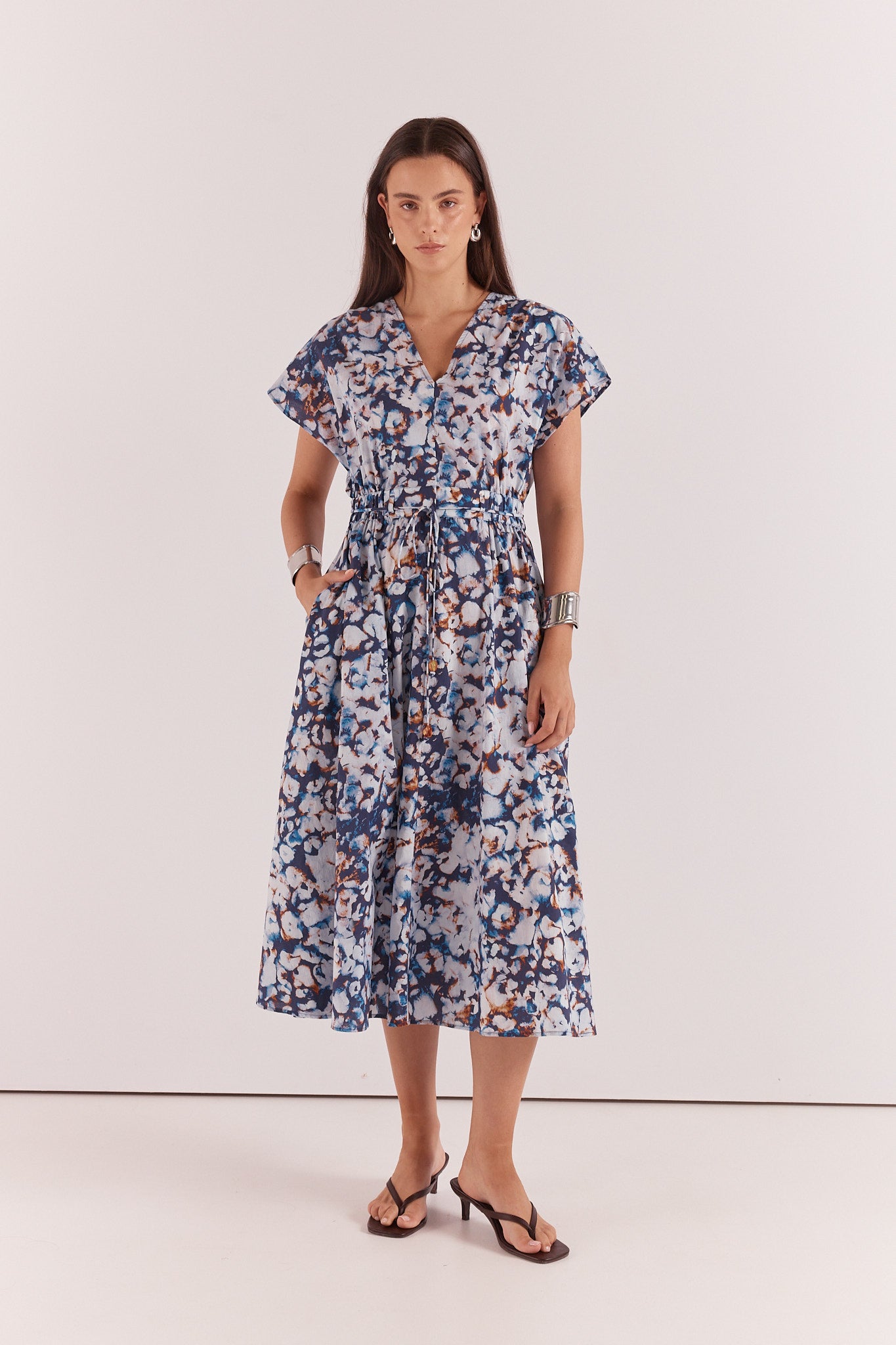 Nazalia Violet Floral Dress