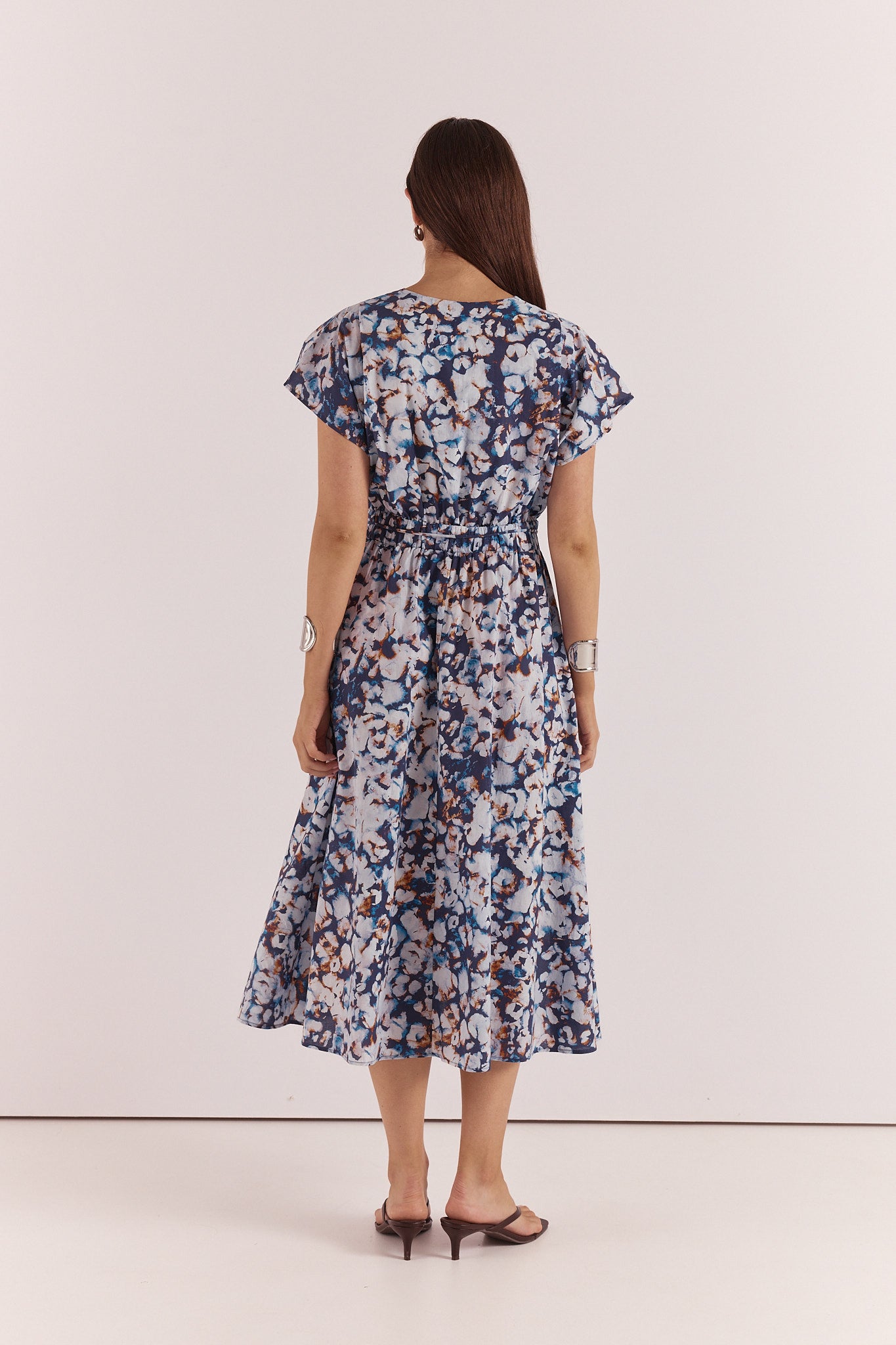 Nazalia Violet Floral Dress