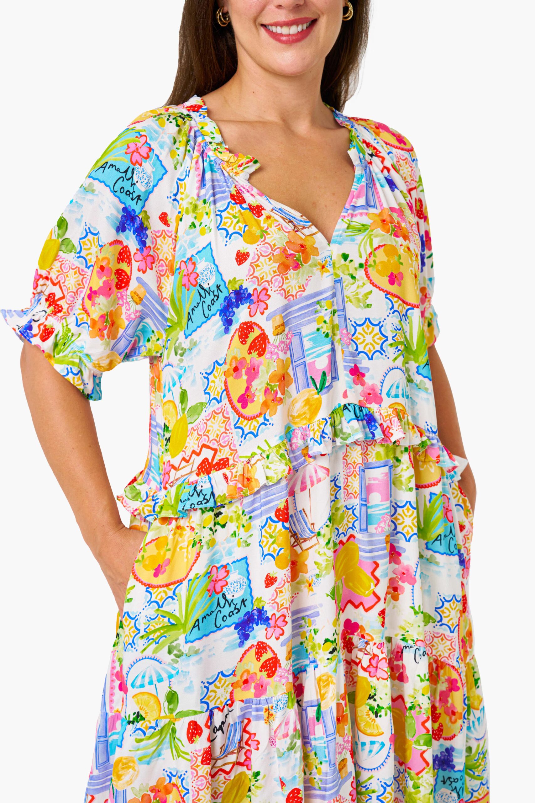 KATHRYN DRESS MULTI PRINT