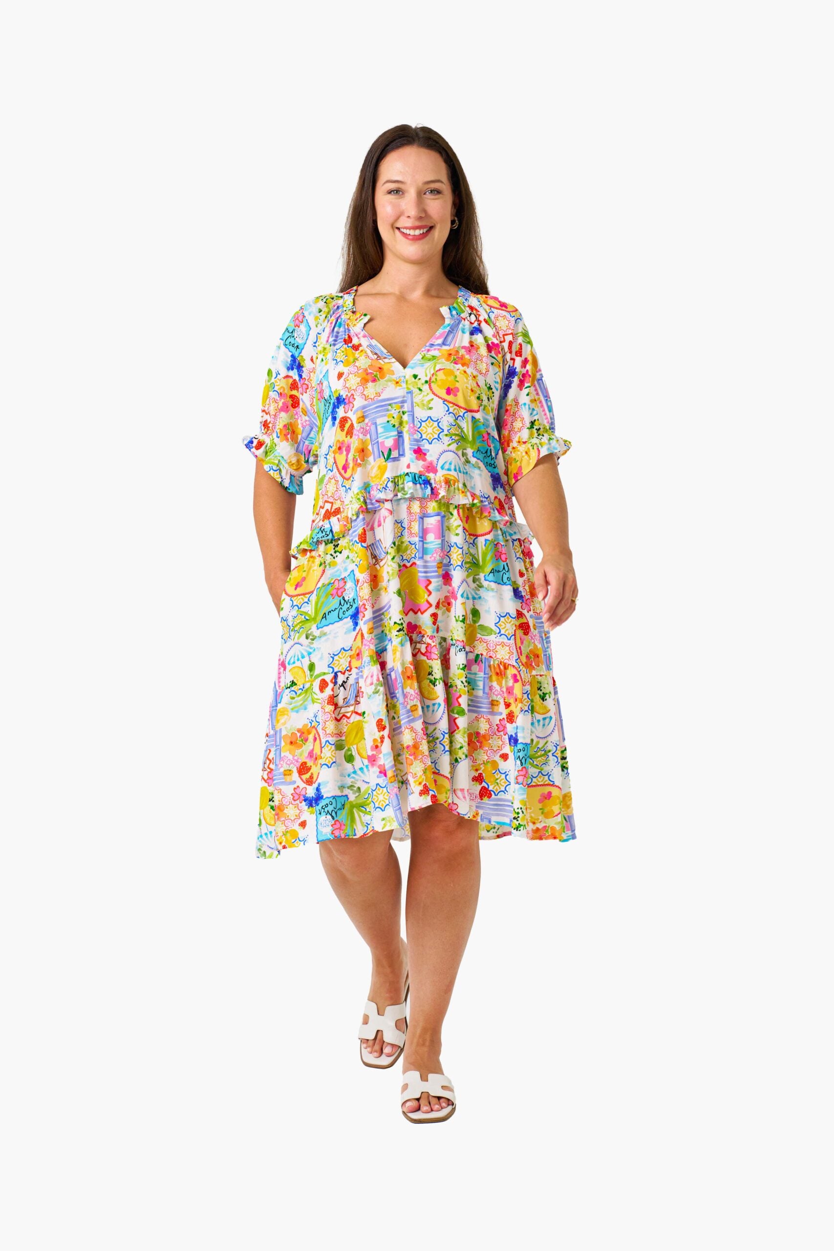 KATHRYN DRESS MULTI PRINT