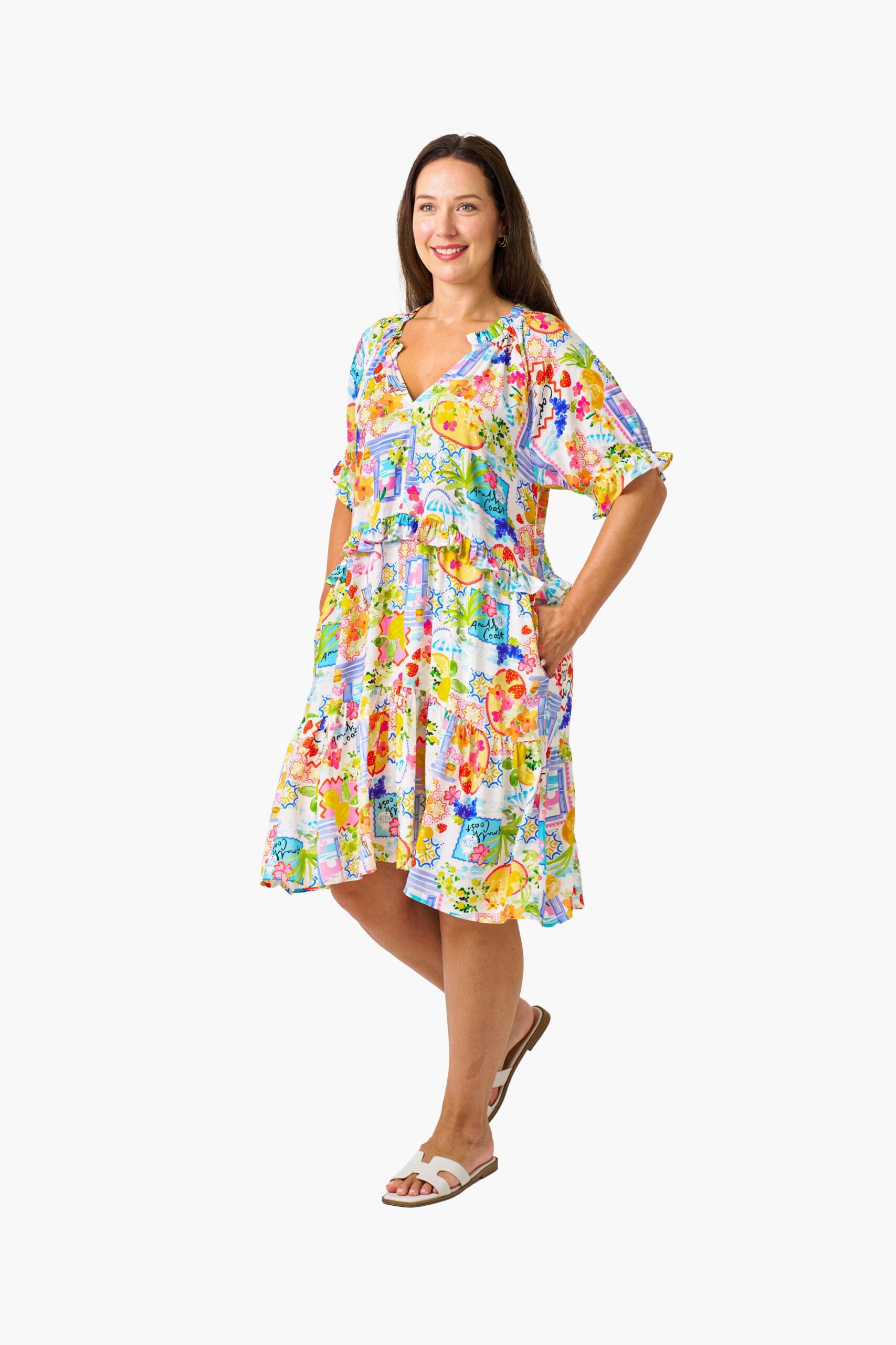 KATHRYN DRESS MULTI PRINT